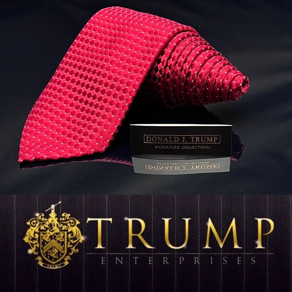 Donald J. Trump Tie 100% Silk 59.5 3.5 Red Like My Soul